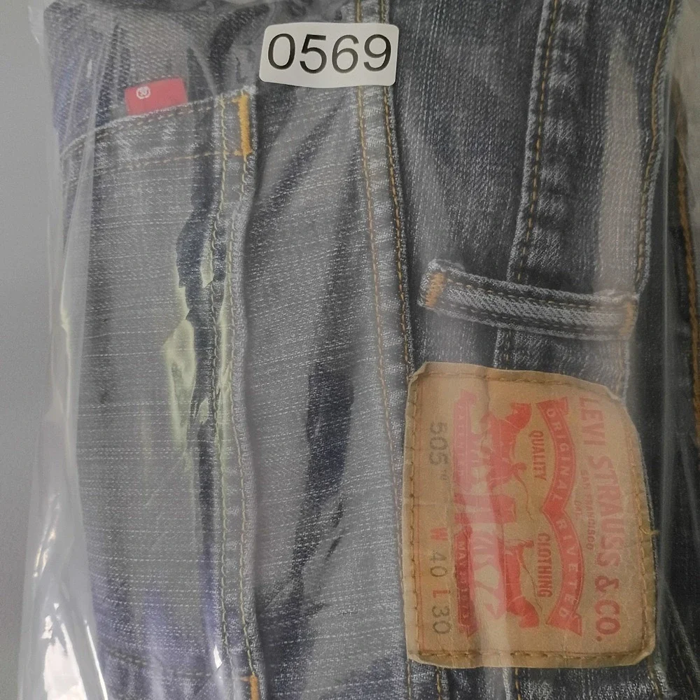 Levis‎ 505 Regular Fit Jeans Mens 40x30 Blue Denim Straight Leg Rare Tag